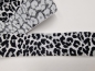 Preview: Gummiband Leo 40 mm weiss-grau